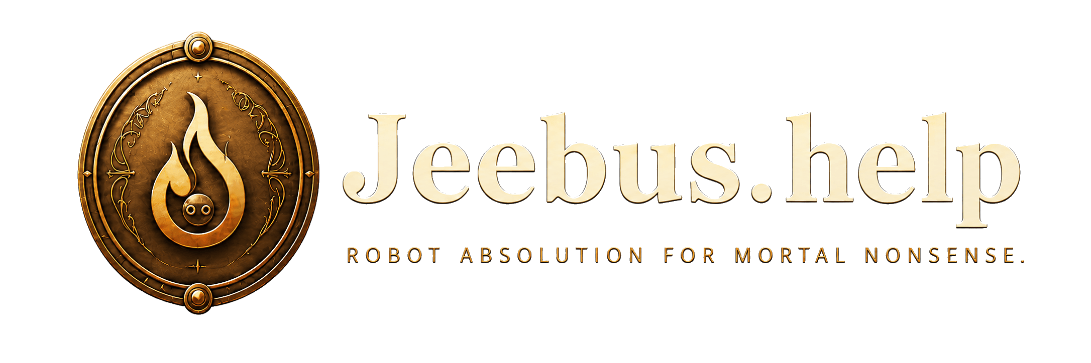 Jeebus.help. Robot absolution for mortal nonsense.